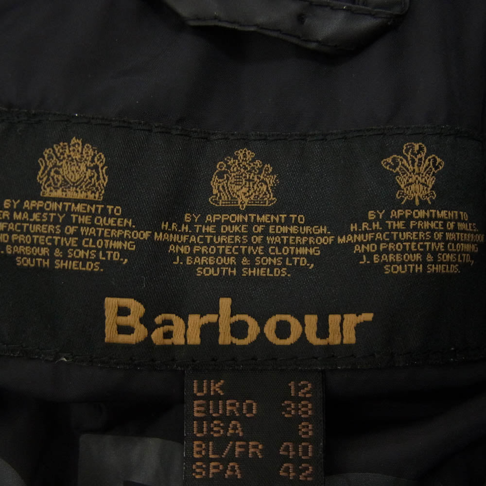 Barbour バブアー carbon international quilt レディース カーボン インターナショナル キルト ジャケット ブラック系 UK12【中古】