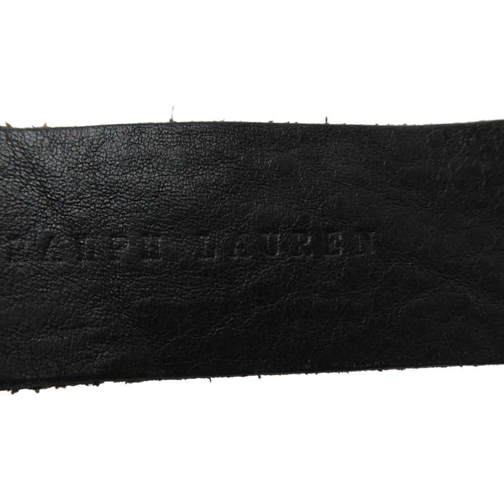 RALPH LAUREN ラルフローレン レザー リング ベルト ブラック系【中古】