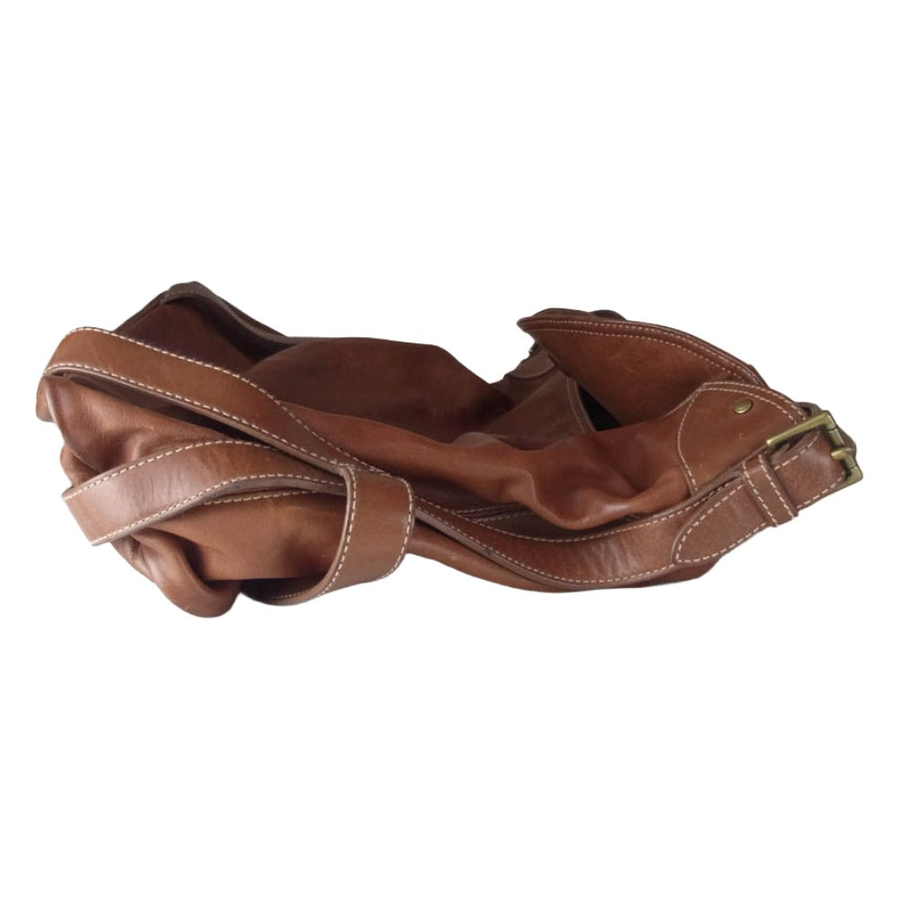 RALPH LAUREN ラルフローレン オールレザー ショルダー ハンド バッグ ブラウン系【中古】