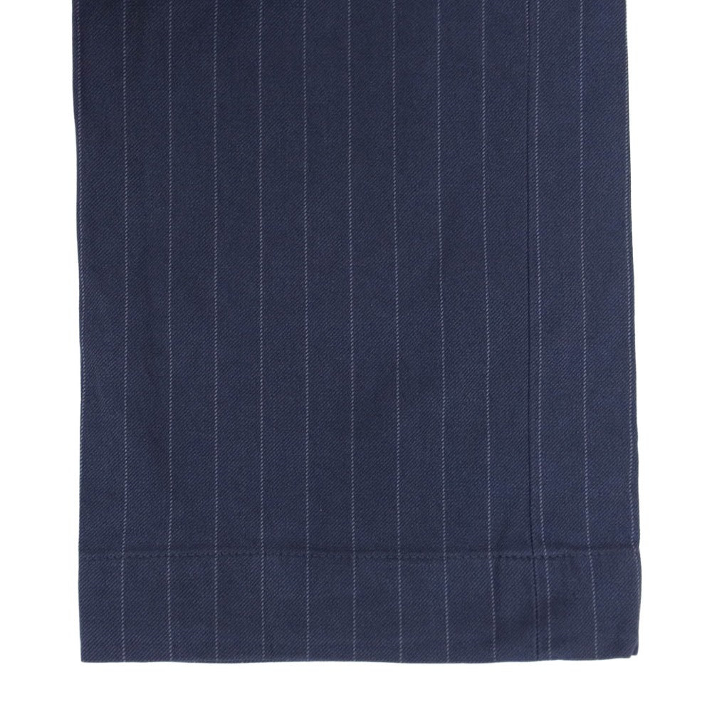 RRL ダブルアールエル ストライプ チノ ワーク トラウザー パンツ ネイビー系 31【中古】