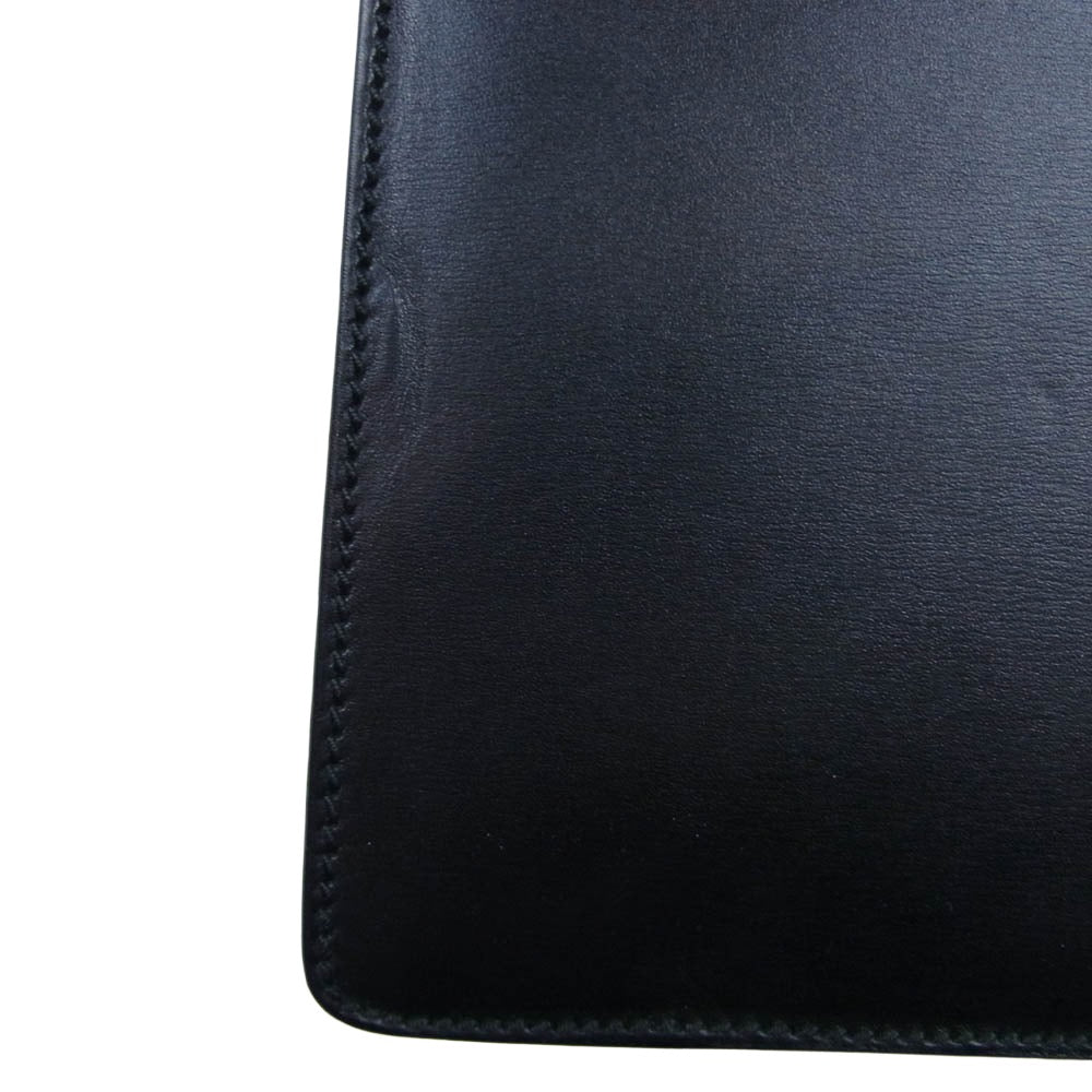 RALPH LAUREN ラルフローレン メタルプレート レザー ショルダー ハンド バッグ ブラック系【中古】