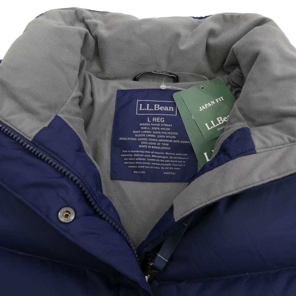 L.L.Bean エルエルビーン ジャパンフィット スタンドカラー ダウンジャケット ブルー系 L【中古】