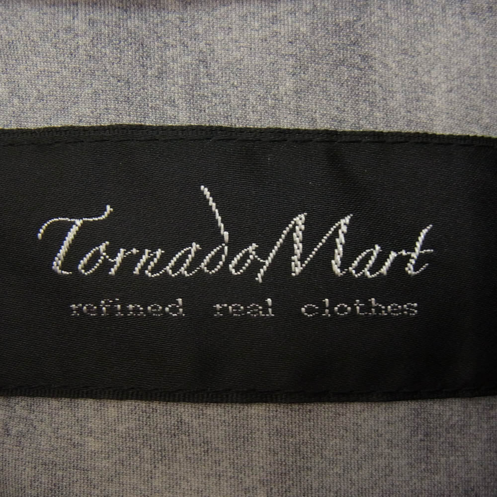 TORNADO MART トルネードマート 631-1215001 デニム転写 ストレッチ 七分袖 カッタウェイカラー シャツ ブラック系 M【中古】
