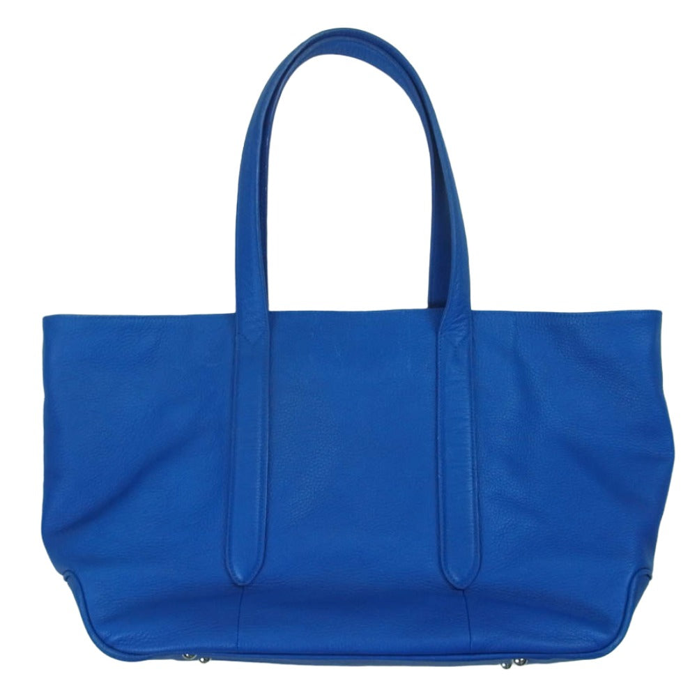 PELLE MORBIDA ペッレモルビダ レザー トート バッグ ブルー系【中古】