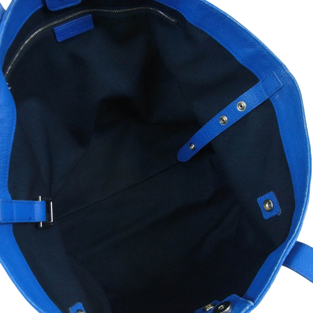 PELLE MORBIDA ペッレモルビダ レザー トート バッグ ブルー系【中古】