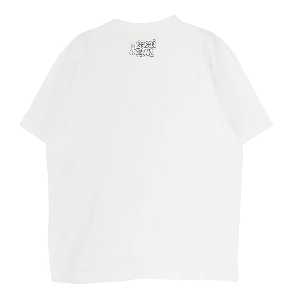 Sacai サカイ 24AW 24-0820S × Gonz sacaigonz プリント クルーネック 半袖 Tシャツ ホワイト系 2【中古】