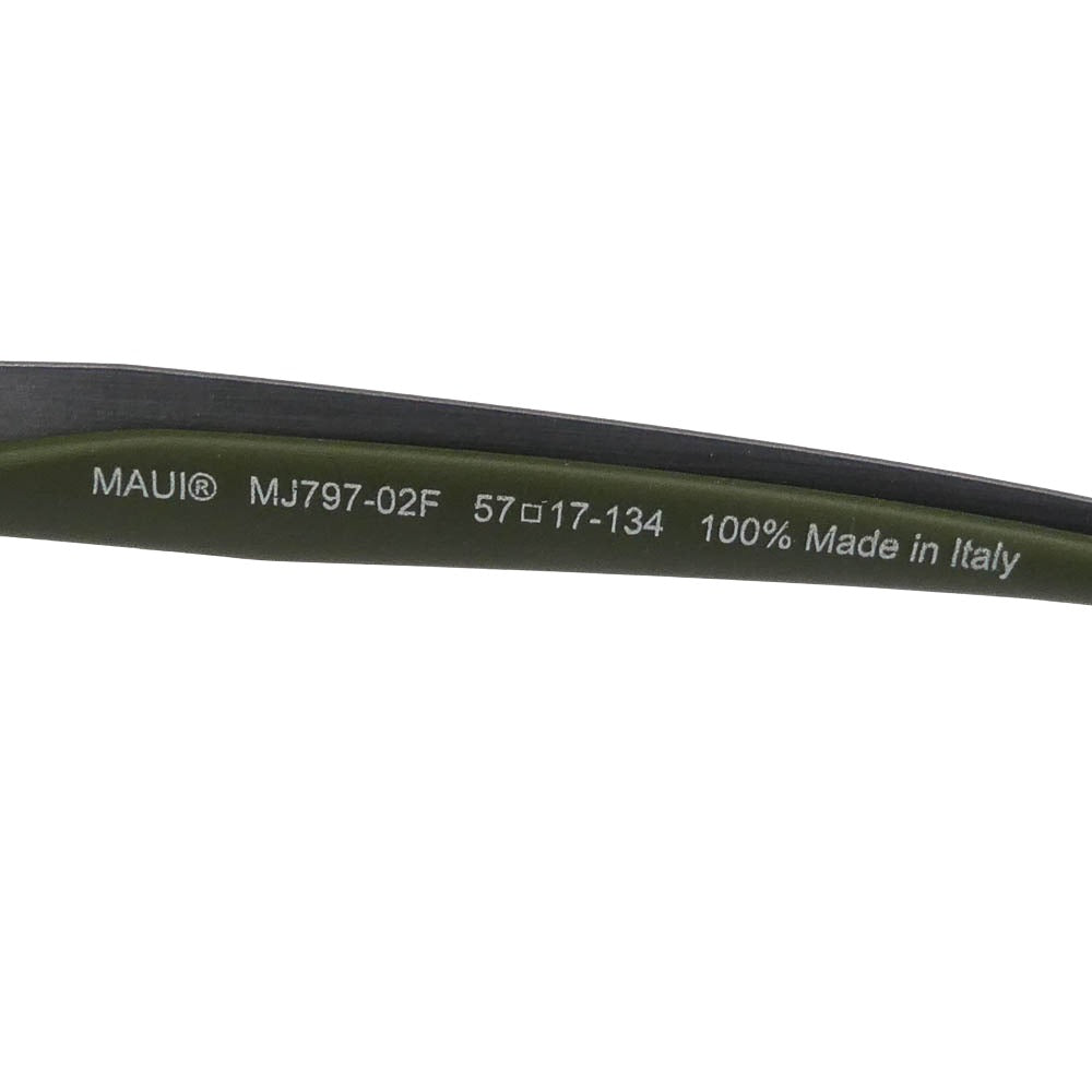 マウイジム MJ797-02F SHOAL サングラス アイウェア 偏光レンズ フレーム：ブラック、グリーン系 57□17-134【中古】