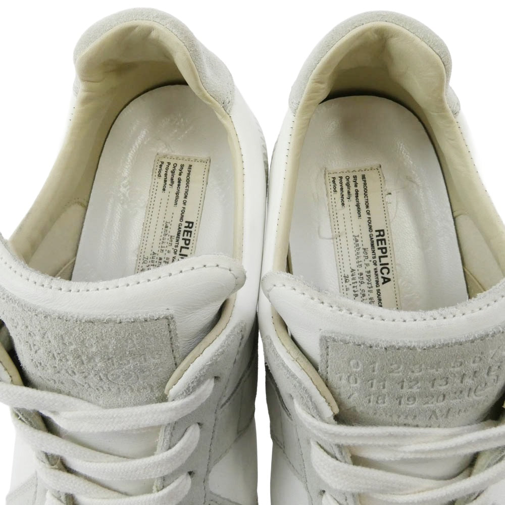 MAISON MARGIELA メゾンマルジェラ 22 イタリア製 REPLICA 70s sports shoes スポーツシューズ スニーカー ホワイト系 オフホワイト系 40【中古】
