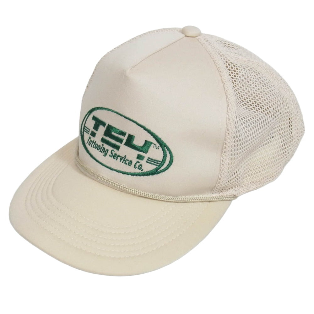 タトゥースタジオヤマダ TSY 刺繍 メッシュ キャップ 帽子 ホワイト系【中古】