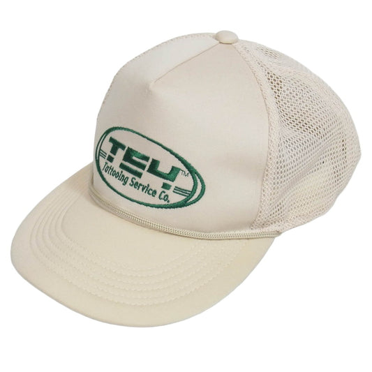 タトゥースタジオヤマダ TSY 刺繍 メッシュ キャップ 帽子 ホワイト系【中古】