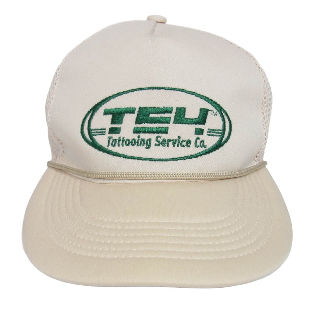 タトゥースタジオヤマダ TSY 刺繍 メッシュ キャップ 帽子 ホワイト系【中古】