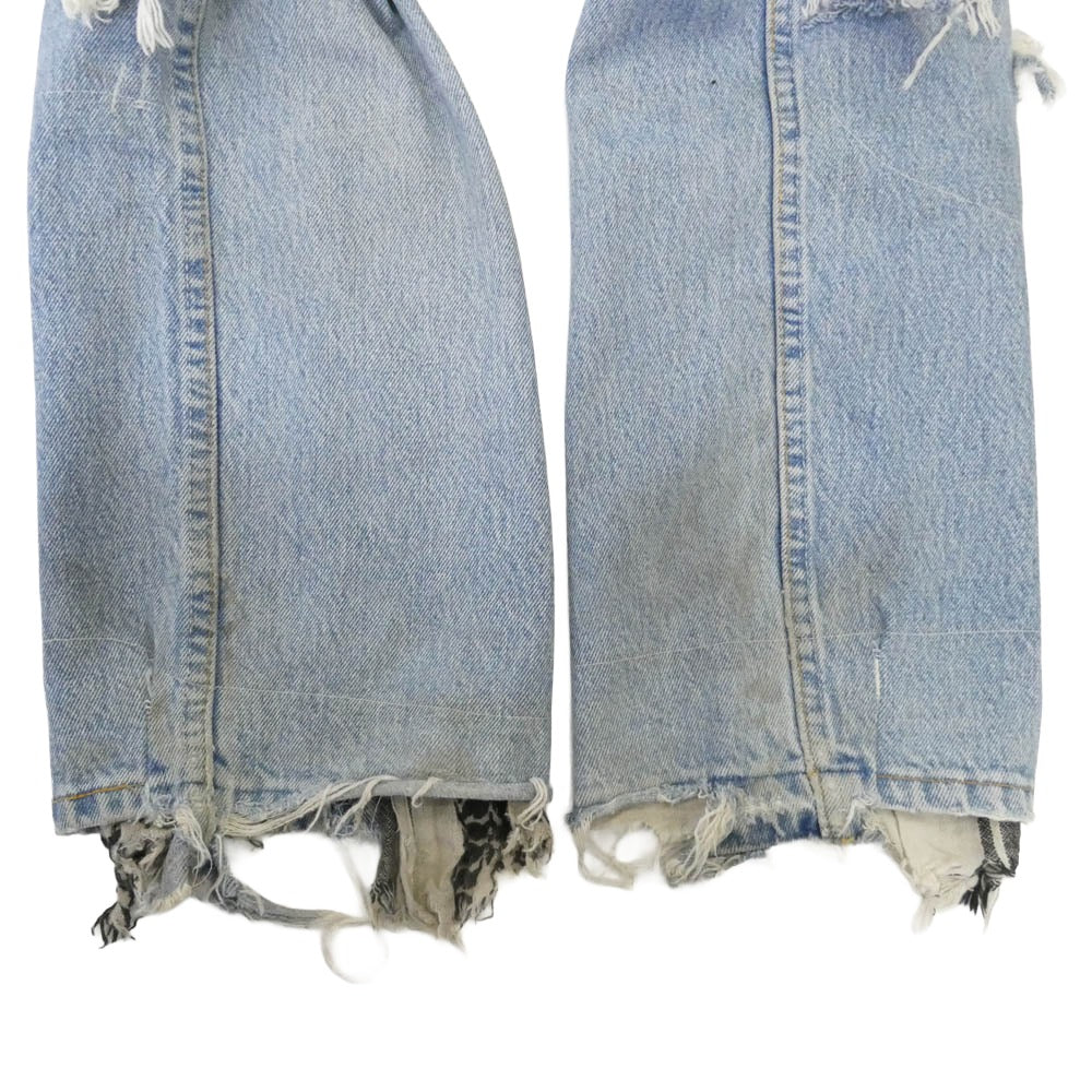 VINTI ANDREWS ヴィンティアンドリュース リメイク クラッシュ加工 デニムパンツ ライトブルー系 W32 L30【中古】