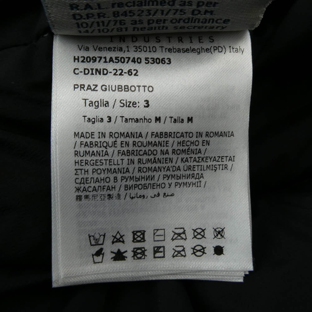 MONCLER モンクレール 17AW H20971A50740 53063 モンクレールジャパンタグ GRENOBLE PRAZ ストレッチ ナイロン ライナー ダウンジャケット ブラック系 3【中古】