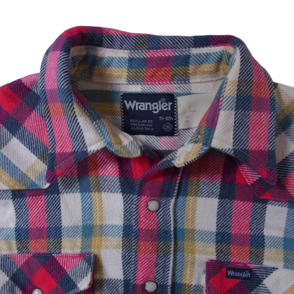N.HOOLYWOOD エヌハリウッド S9093 ×Wrangler ラングラー ヘビーフランネル ウエスタン 長袖 シャツ レッド系 36【中古】