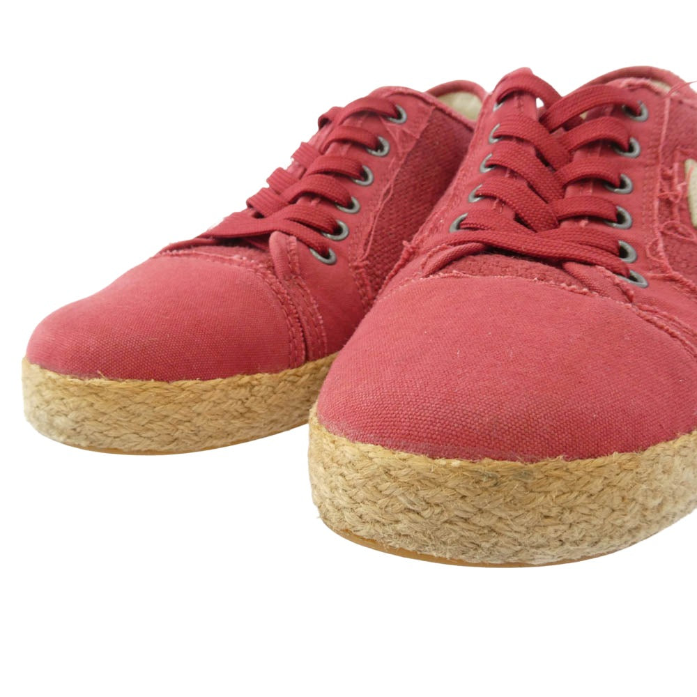 DOLCE&GABBANA ドルチェアンドガッバーナ SPORT キャンバス ローカットスニーカー レッド系 6.5【中古】