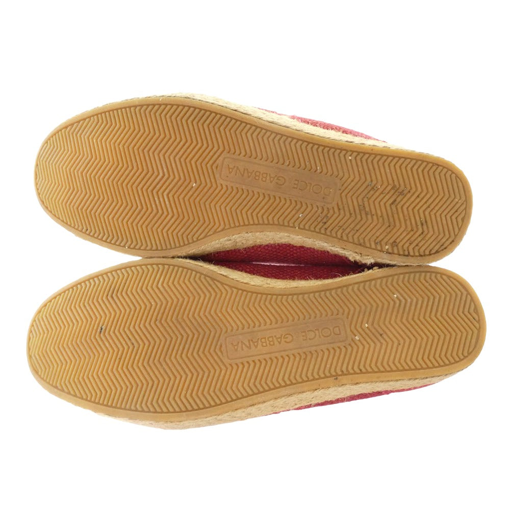 DOLCE&GABBANA ドルチェアンドガッバーナ SPORT キャンバス ローカットスニーカー レッド系 6.5【中古】