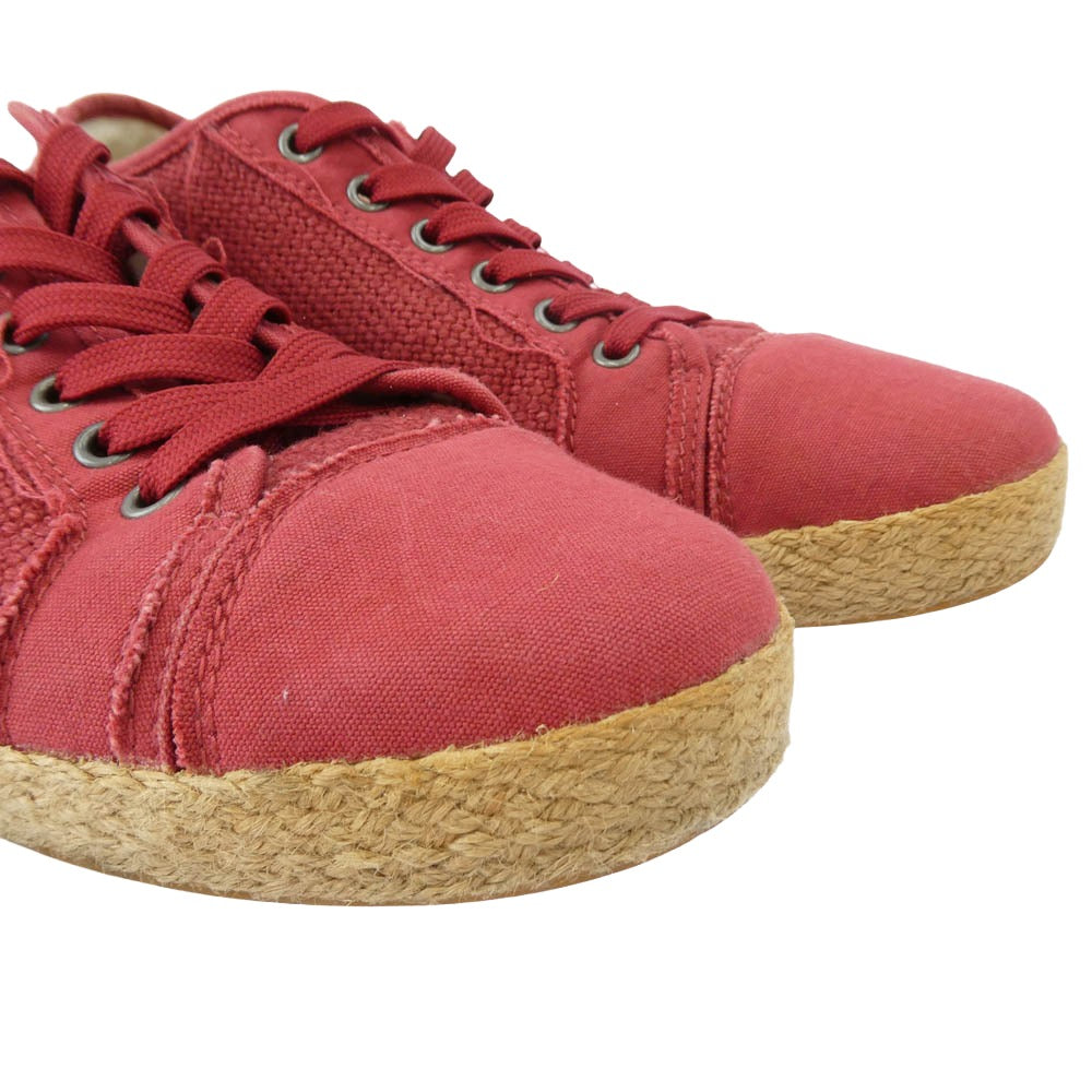 DOLCE&GABBANA ドルチェアンドガッバーナ SPORT キャンバス ローカットスニーカー レッド系 6.5【中古】