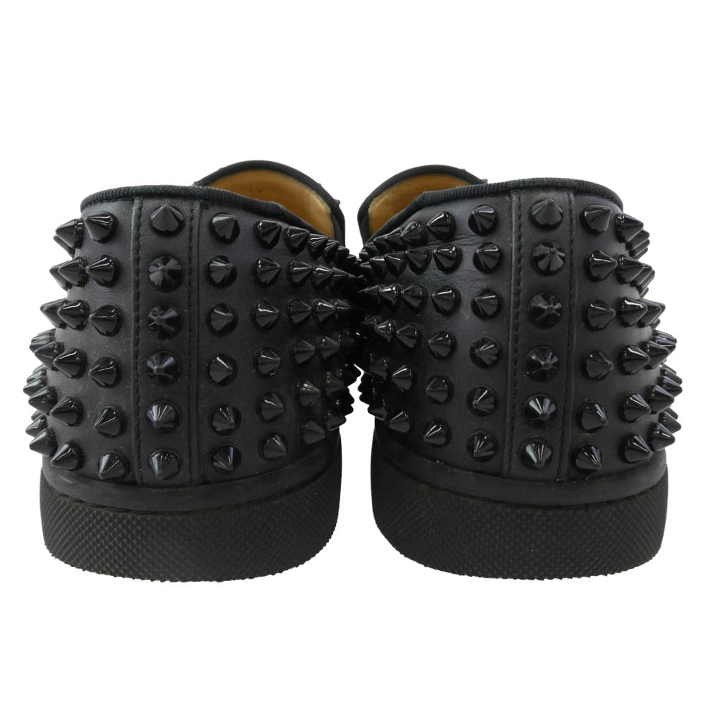 Christian Louboutin クリスチャンルブタン ブラック スタッズ スリッポン スニーカー ブラック系 39【中古】