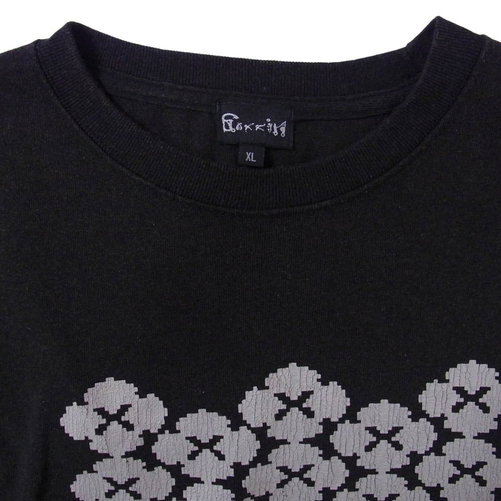 ガッキン CLASSIC HANABATSU LOGO T SHIRT 花罰 Tシャツ ブラック系 XL【中古】