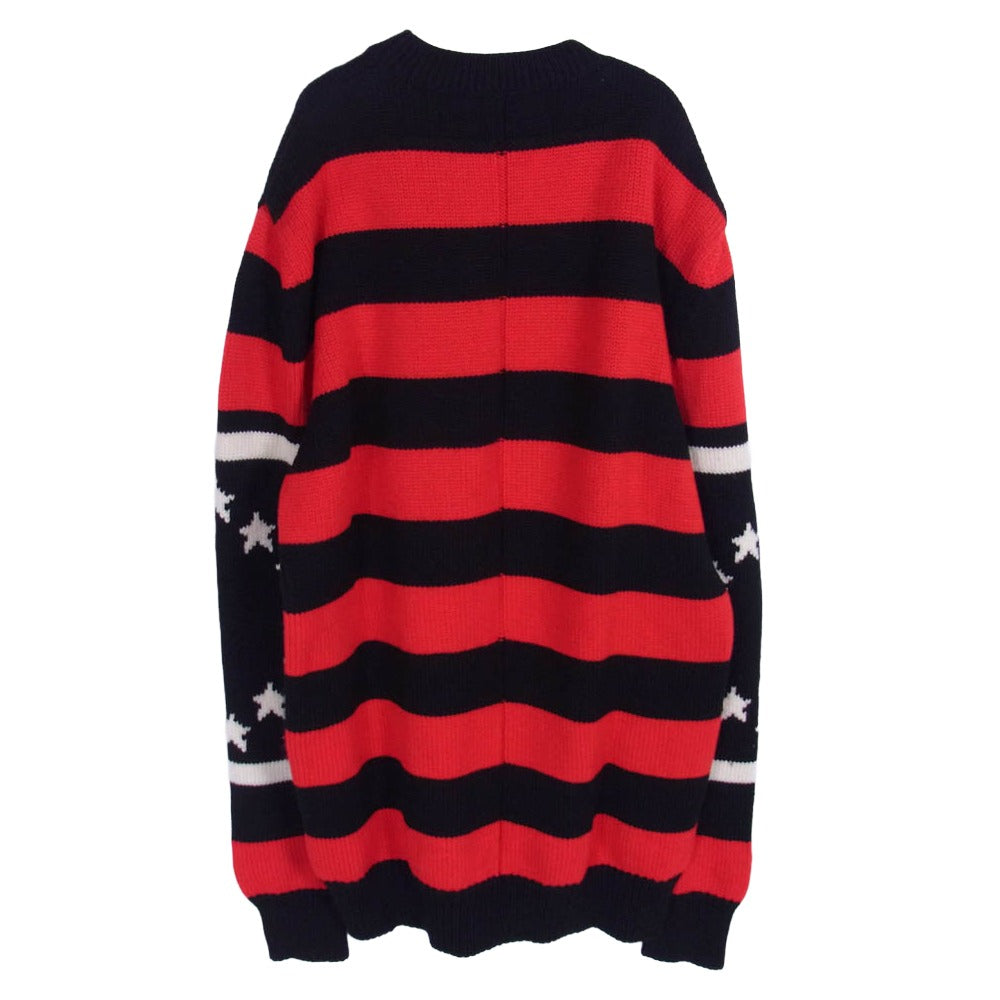 GIVENCHY ジバンシィ 17AW 17F 7604 524 スター クルーネック ニット セーター ブラック系 M【中古】