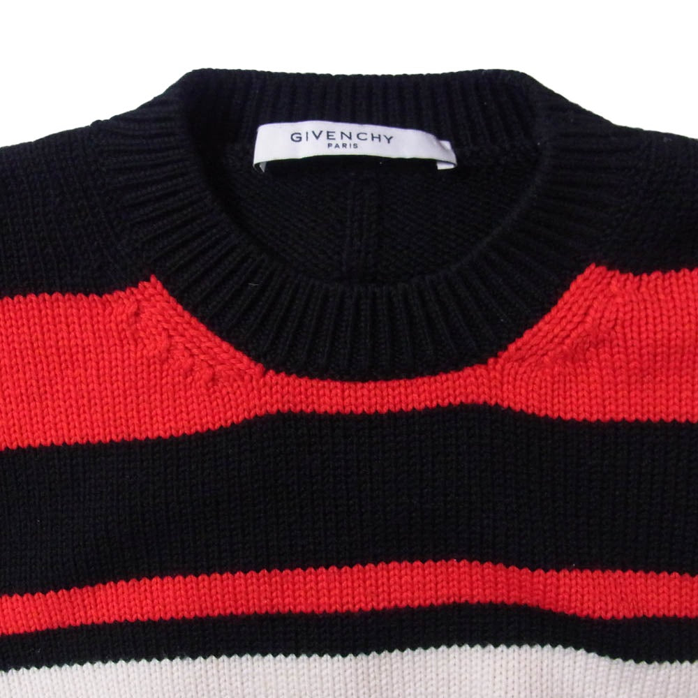 GIVENCHY ジバンシィ 17AW 17F 7604 524 スター クルーネック ニット セーター ブラック系 M【中古】