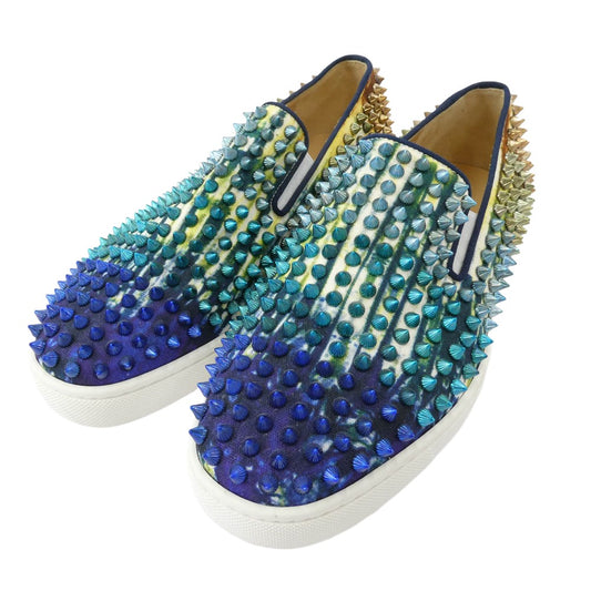Christian Louboutin クリスチャンルブタン マルチカラー スタッズ スリッポン スニーカー マルチカラー系 39【中古】