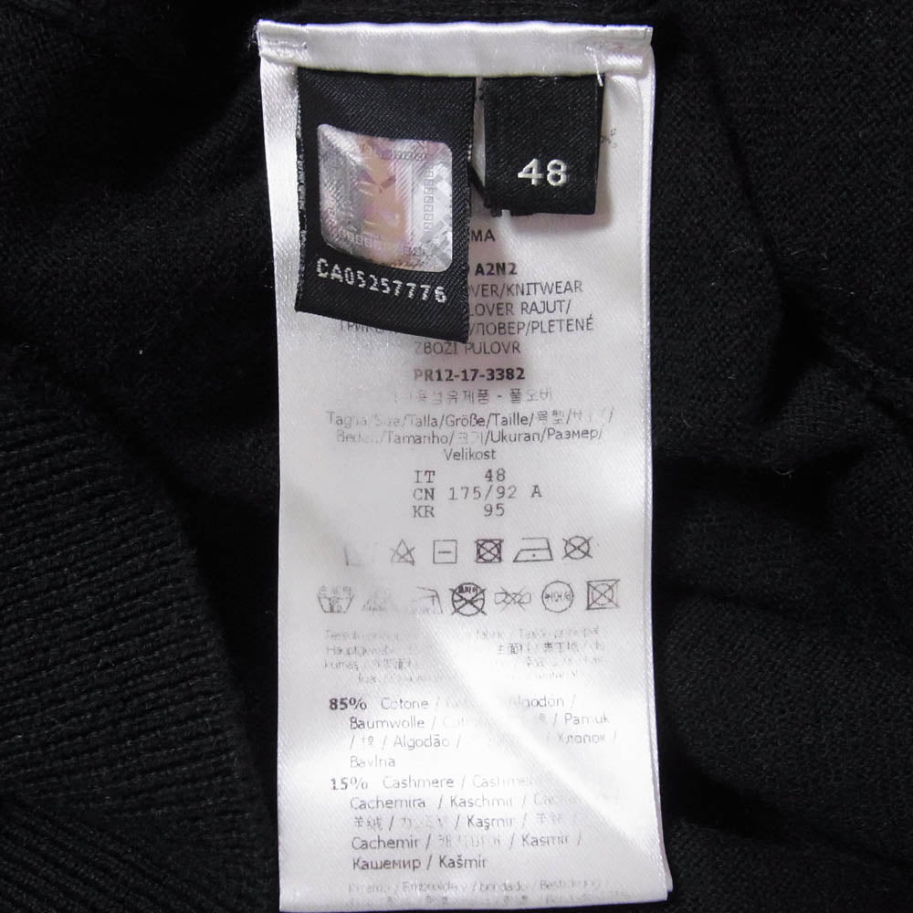FENDI フェンディ FZZ379 A2N2 バッグバグズ カシミヤ混 ハイゲージ ニット セーター ブラック系 48【中古】
