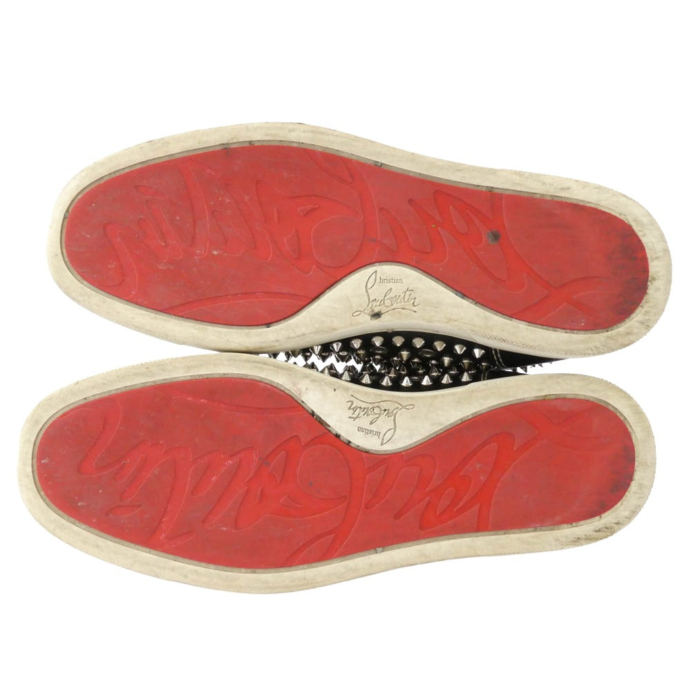 Christian Louboutin クリスチャンルブタン スパイク スタッズ ハイカットスニーカー ブラック ブラック系 シルバー系 40【中古】