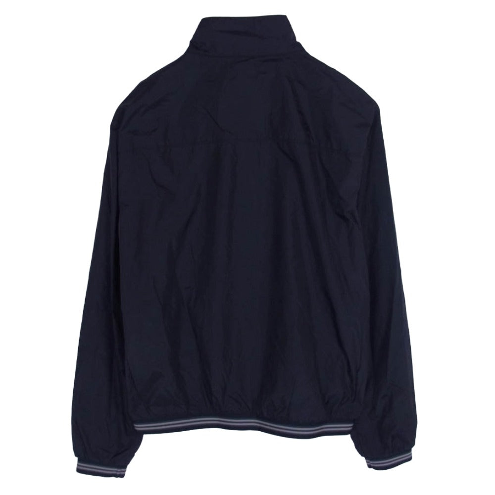 MONCLER モンクレール D10914164105 ALLIER ロゴワッペン トリコロール ボタンホール ナイロン ジップアップ ジャケット スイングトップ ネイビー系 2【中古】
