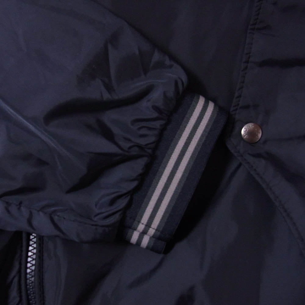 MONCLER モンクレール D10914164105 ALLIER ロゴワッペン トリコロール ボタンホール ナイロン ジップアップ ジャケット スイングトップ ネイビー系 2【中古】