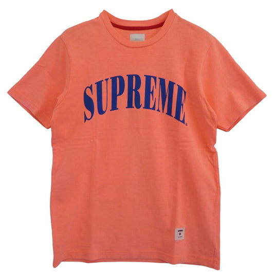 Supreme シュプリーム 15SS Coliseum Top コロシアム ヘビーオンス スラブコットンボディー 半袖 Tシャツ 蛍光オレンジ系 M【中古】