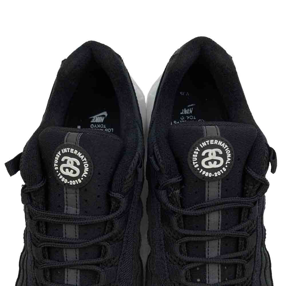 NIKE ナイキ 15AW 834668-001 × Stussy Air Max 95 BLACK 2015 35周年記念 ステューシー エアマックス95 ブラック ローカット スニーカー ブラック系 27.5cm【中古】