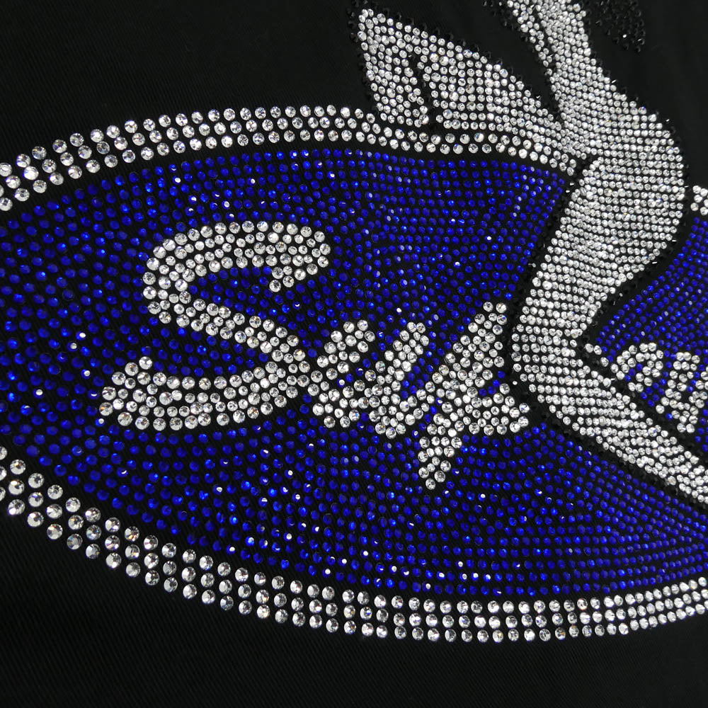 Supreme シュプリーム 25SS Rhinestone Pin Up S/S Work Shirt ラインストーン ピンナップ 半袖 ワーク シャツ ブラック系 S【新古品】【未使用】【中古】