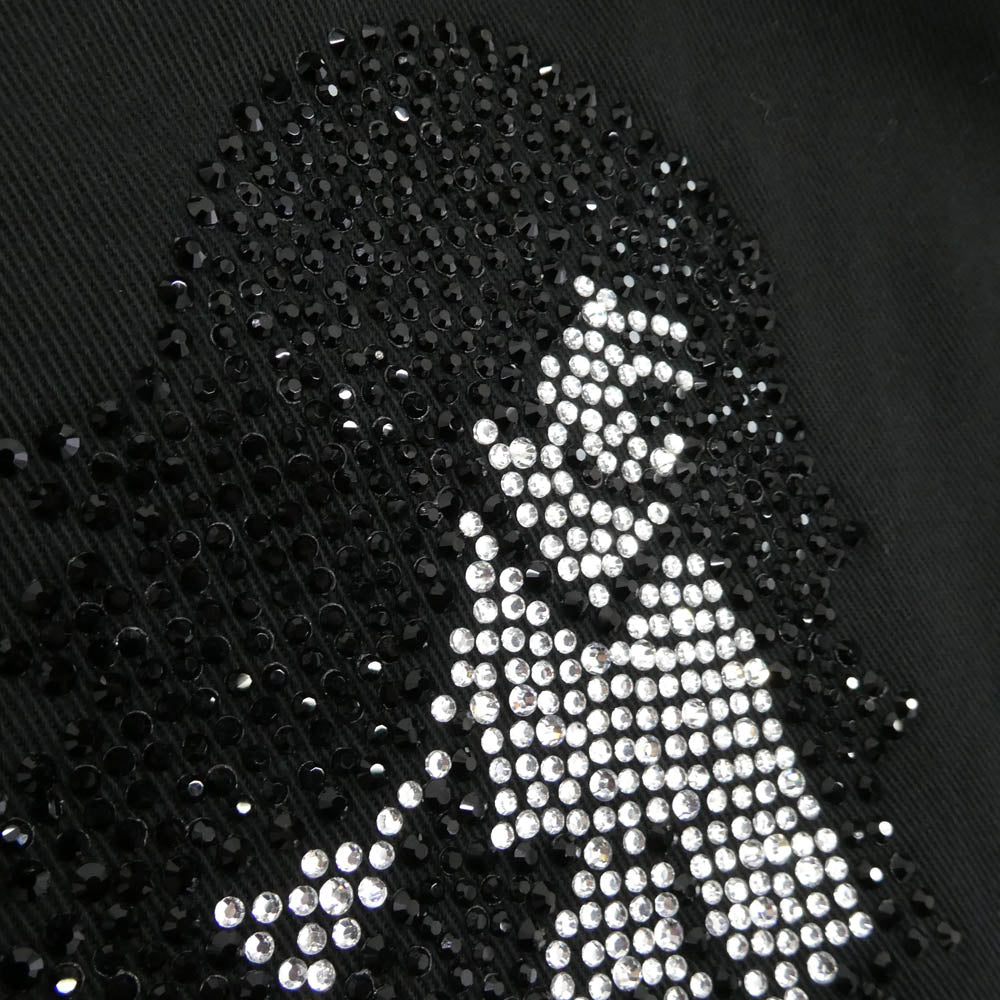 Supreme シュプリーム 25SS Rhinestone Pin Up S/S Work Shirt ラインストーン ピンナップ 半袖 ワーク シャツ ブラック系 S【新古品】【未使用】【中古】