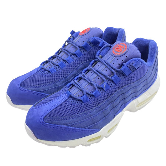 NIKE ナイキ 15AW 834668-441 × Stussy Air Max 95 Loyal Blue 2015 35周年記念 ステューシー エアマックス95 ロイヤルブルー ローカット スニーカー ブルー系 ホワイト系 27.5cm【極上美品】【中古】