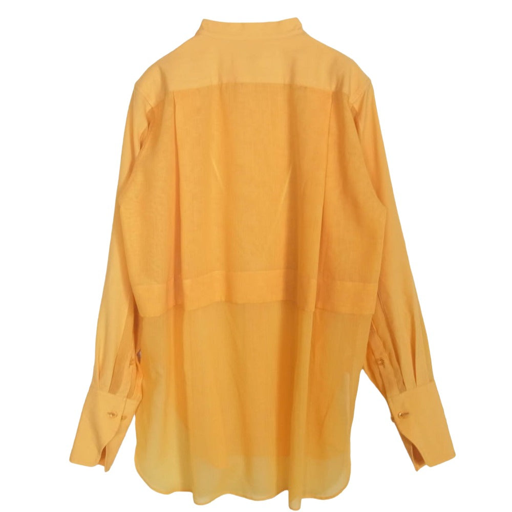 beautiful people ビューティフルピープル 1345106004 ウールシアーボイルタキシードシャツ イエロー系 36【美品】【中古】