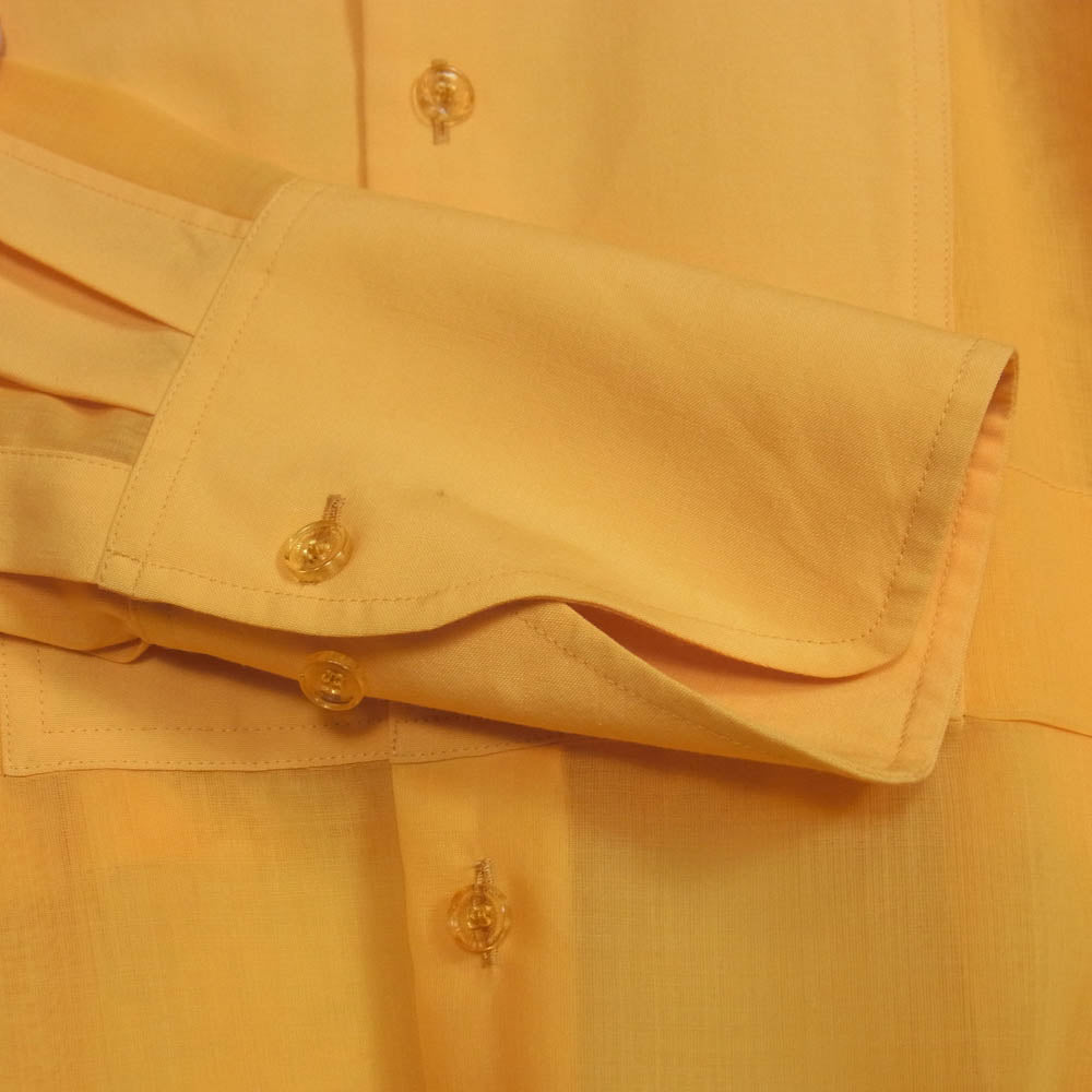 beautiful people ビューティフルピープル 1345106004 ウールシアーボイルタキシードシャツ イエロー系 36【美品】【中古】