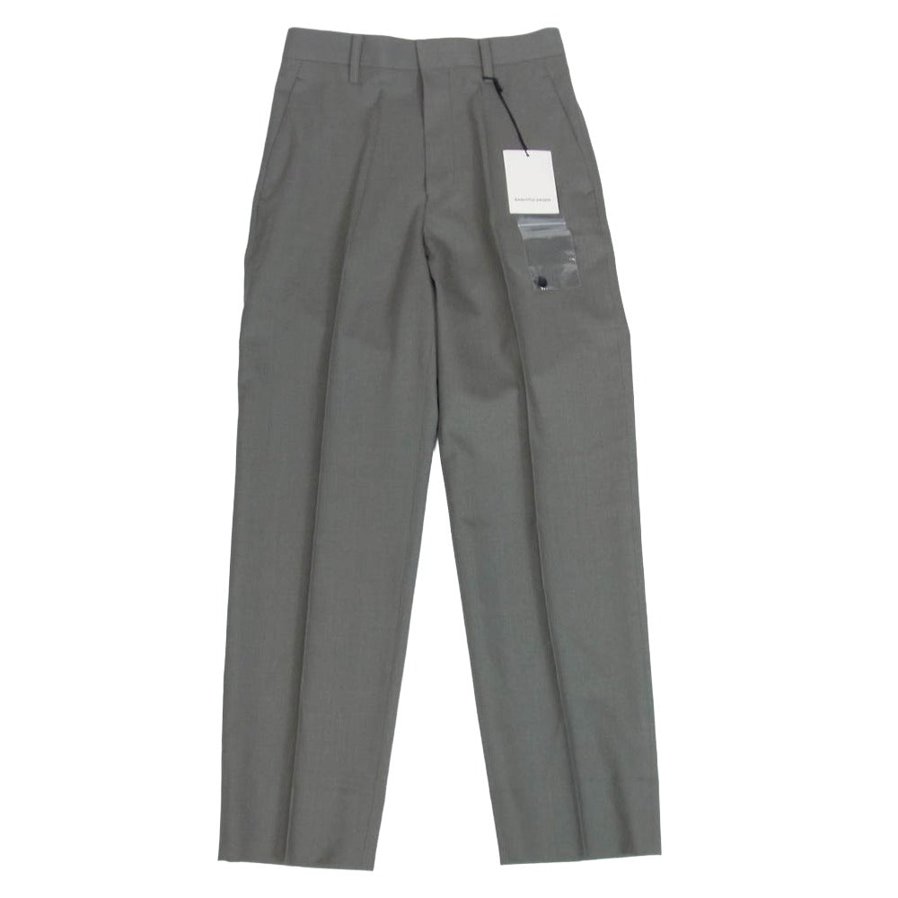 beautiful people ビューティフルピープル 1545105006 light wool tropical slim pants ライトウール トロピカル スリムフィット スラックスパンツ カーキ系 34【極上美品】【中古】