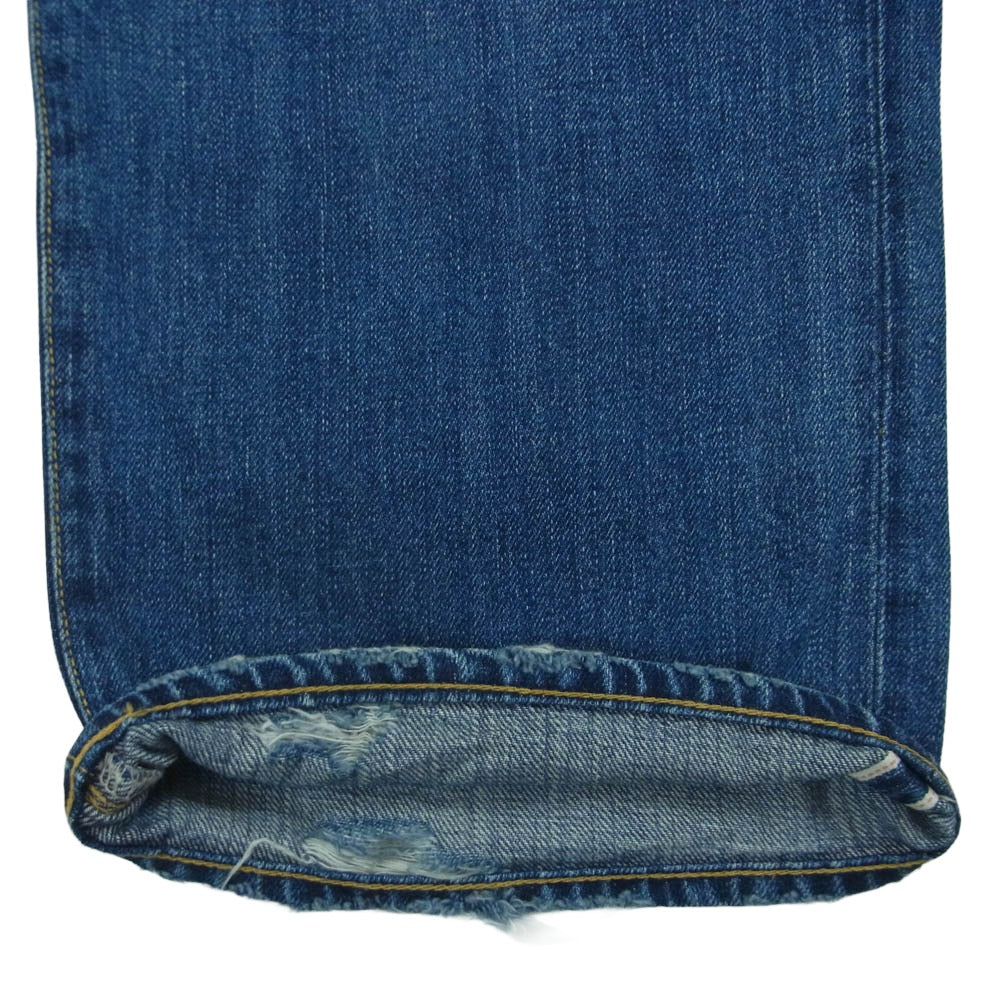 JUNYA WATANABE COMME des GARCONS MAN ジュンヤワタナベコムデギャルソンマン 20SS WE-P204 Wネーム ダメージ加工 リペア加工 501XX ストレート デニム パンツ インディゴブルー系 M【中古】