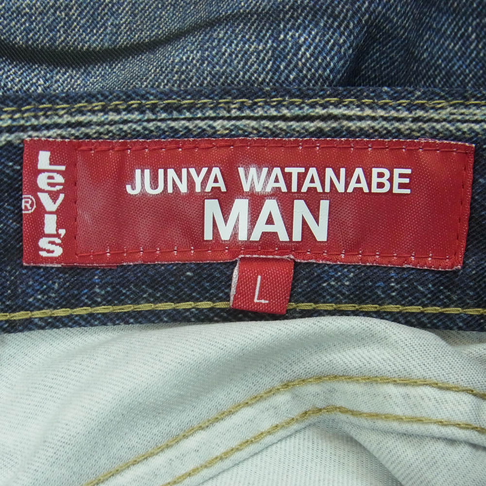 JUNYA WATANABE COMME des GARCONS MAN ジュンヤワタナベコムデギャルソンマン WI-P904 Berberjin ベルベルジン デニム転写プリント ナイロン チノクロス パンツ インディゴブルー系 L W35 L30【中古】