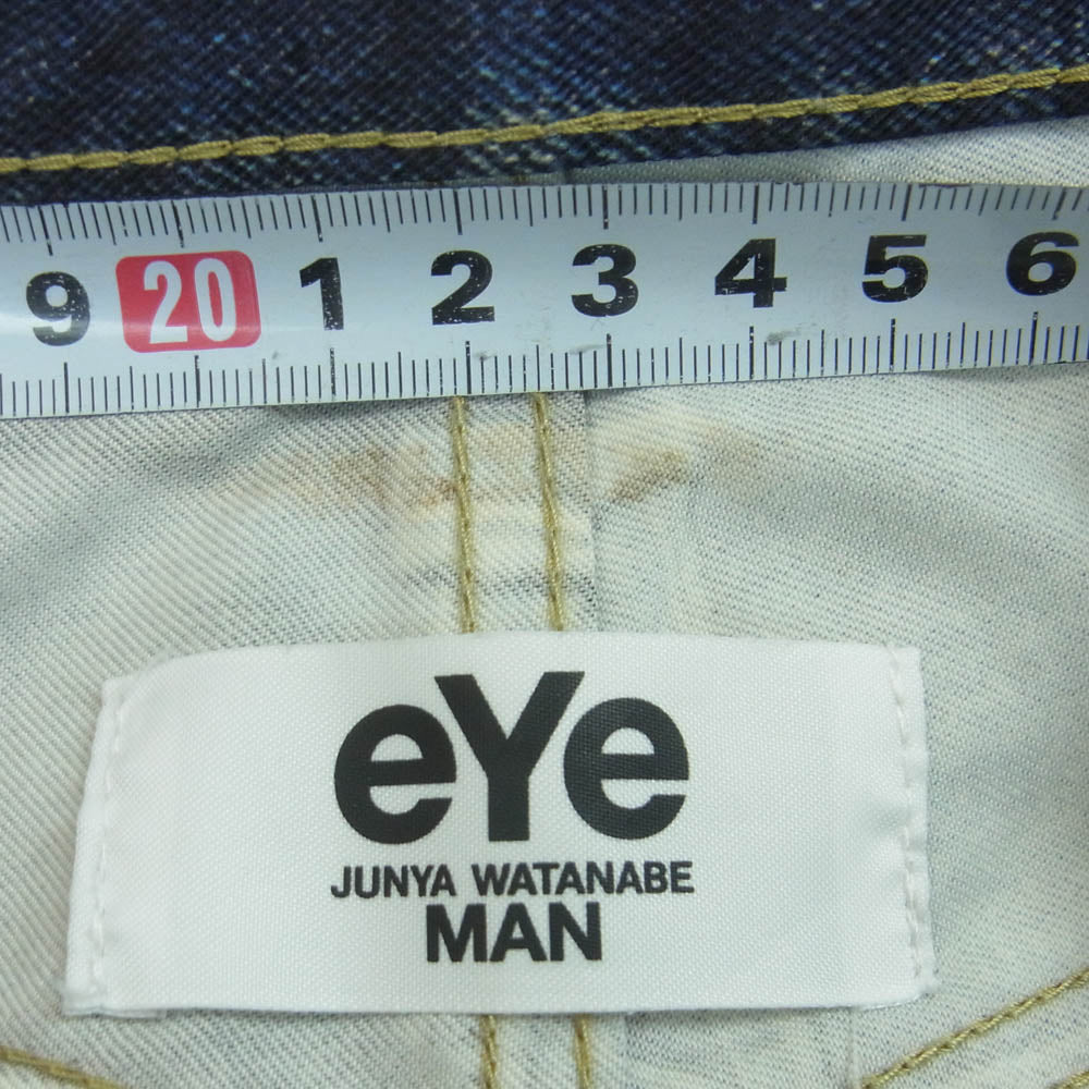 JUNYA WATANABE COMME des GARCONS MAN ジュンヤワタナベコムデギャルソンマン WI-P904 Berberjin ベルベルジン デニム転写プリント ナイロン チノクロス パンツ インディゴブルー系 L W35 L30【中古】
