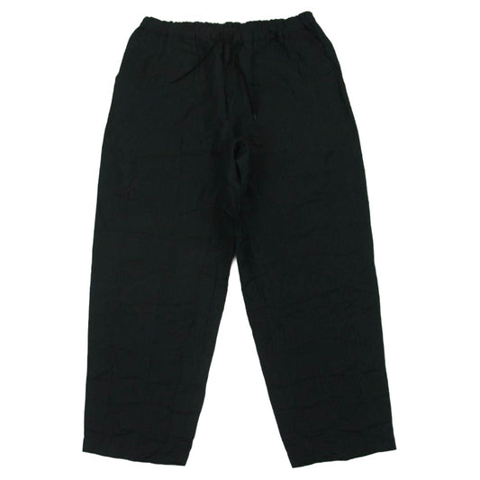 COMME des GARCONS HOMME コムデギャルソンオム 25SS HO-P028 エステルラミーツイル ストライプ 製品加工 ドローストリング パンツ ブラック系 M【中古】