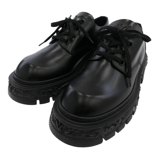 LOUIS VUITTON ルイ・ヴィトン BM0262 LVバロックライン レザー ダービー シューズ ブラック系 7.5【極上美品】【中古】