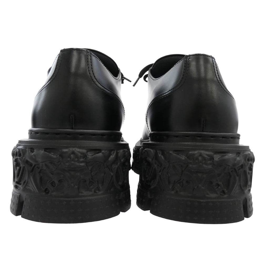 LOUIS VUITTON ルイ・ヴィトン BM0262 LVバロックライン レザー ダービー シューズ ブラック系 7.5【極上美品】【中古】