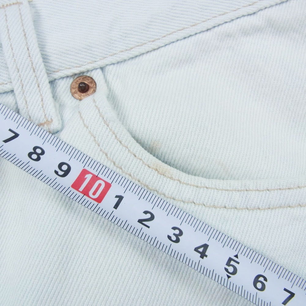 Levi's リーバイス USA製 ボタン裏553 ヴィンテージ ボタンフライ デニム パンツ ライトブルー系 W34L32【中古】