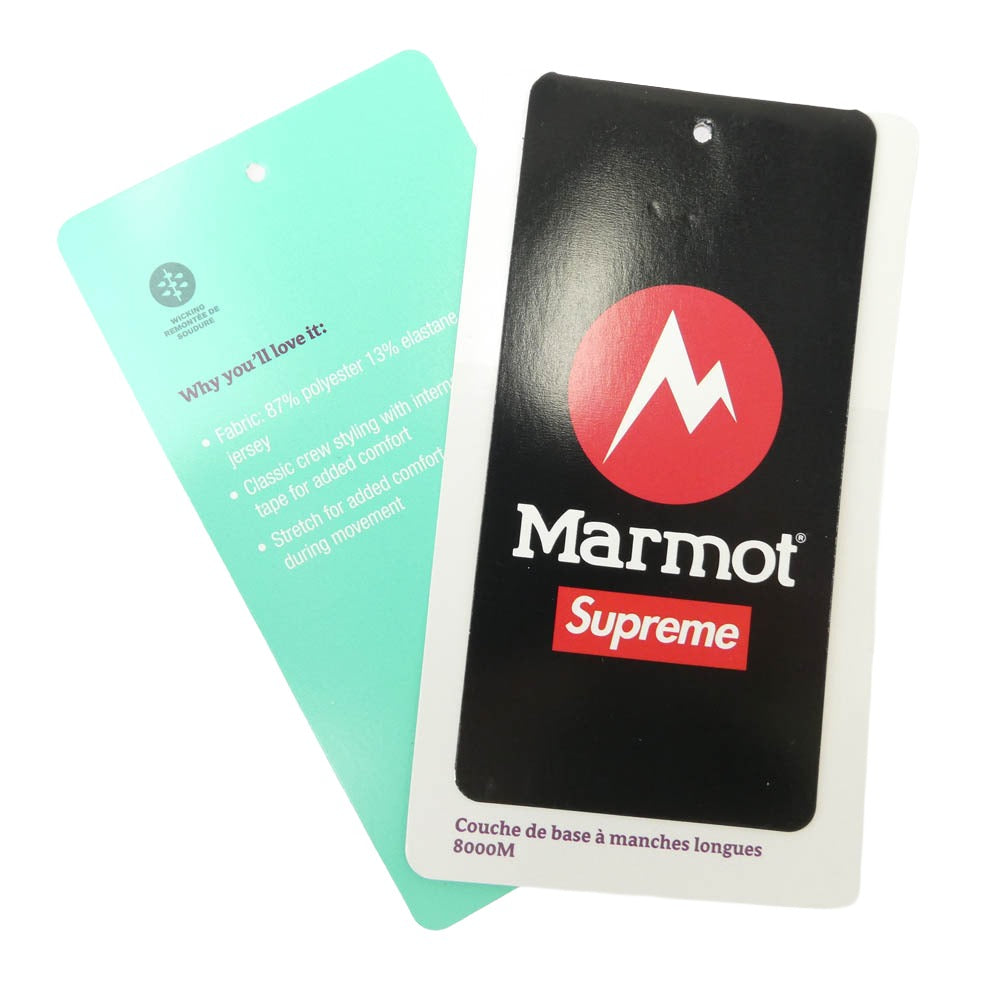 Supreme シュプリーム 25AW × Marmot マーモット Base Layer L/S Top ベースレイヤー 長袖トップス カットソー ブラック系 L【美品】【中古】