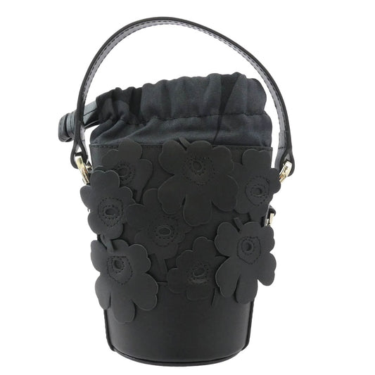 marimekko マリメッコ 24AW Imprint Nano Bucket 3D Unikko ウニッコ 3Dデザイン ナノバケット 2WAY ハンドバッグ ショルダーバッグ ブラック系【中古】