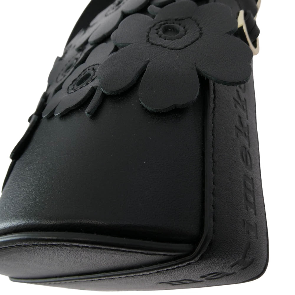 marimekko マリメッコ 24AW Imprint Nano Bucket 3D Unikko ウニッコ 3Dデザイン ナノバケット 2WAY ハンドバッグ ショルダーバッグ ブラック系【中古】