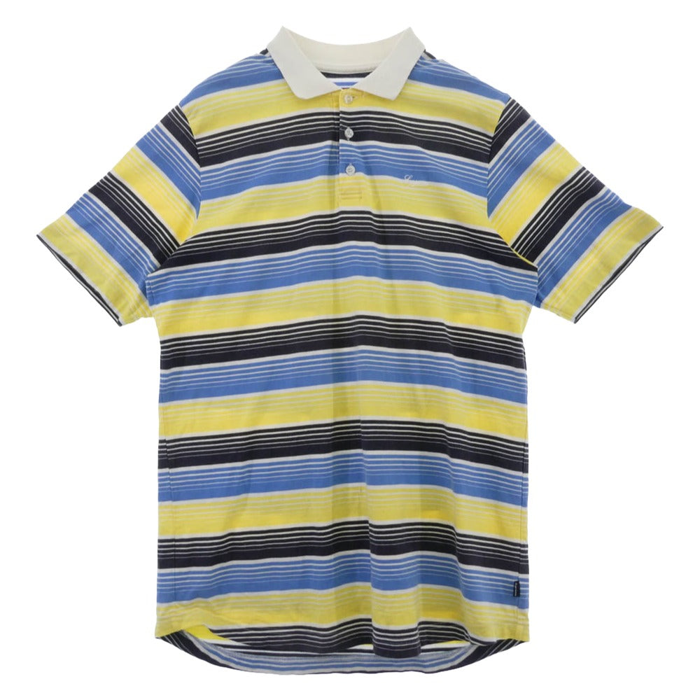 Supreme シュプリーム striped polo s/s ストライプ 半袖 ポロシャツ マルチカラー系 XL【中古】
