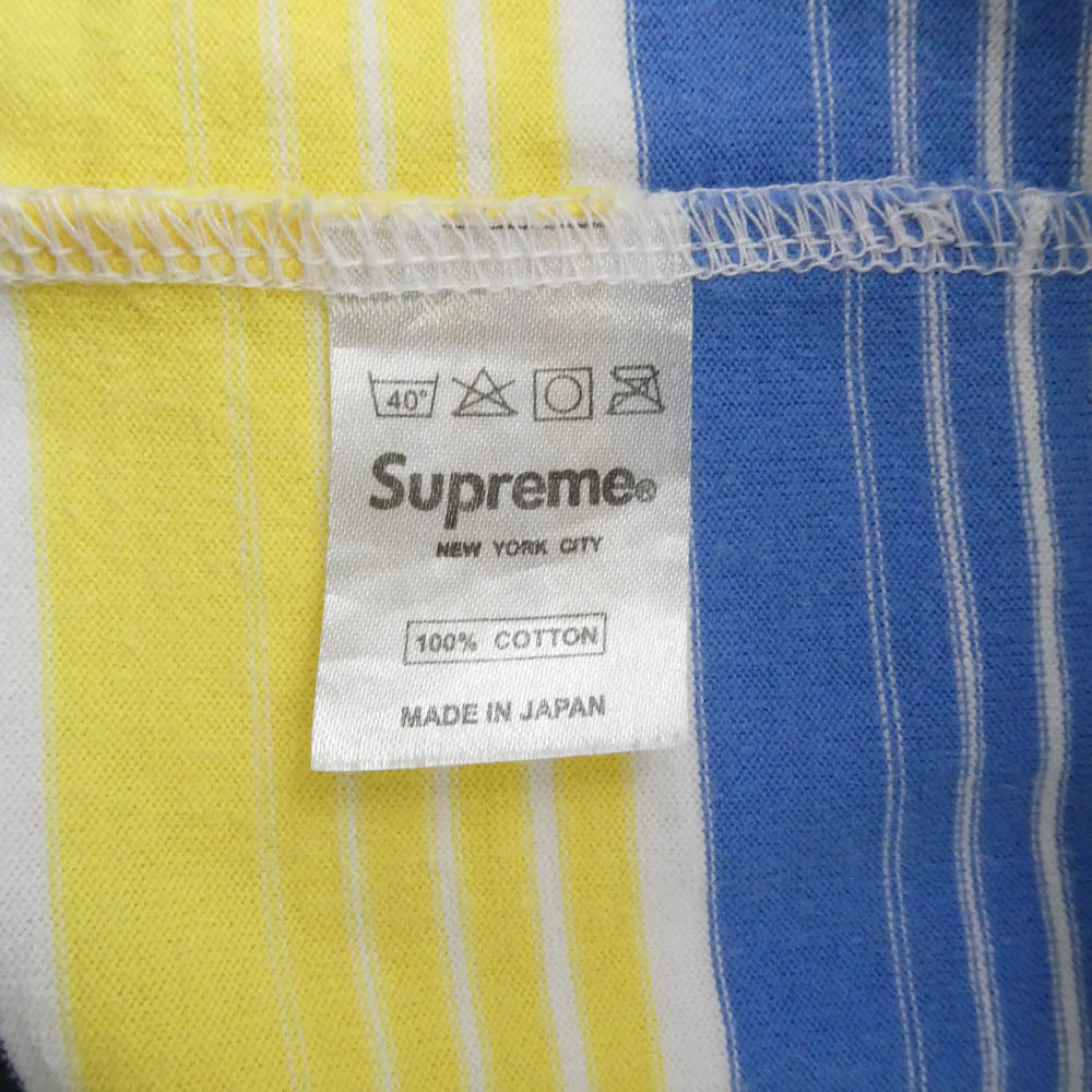 Supreme シュプリーム striped polo s/s ストライプ 半袖 ポロシャツ マルチカラー系 XL【中古】